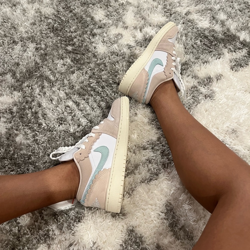 Jordan Women's Shoes Beige and Mint Low Se - Picture 2 of 14